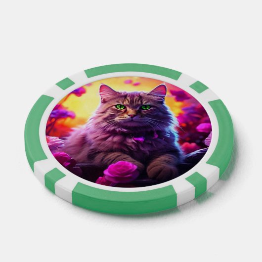 Lucky Poker Chips for Cat Lovers (Einzeln)