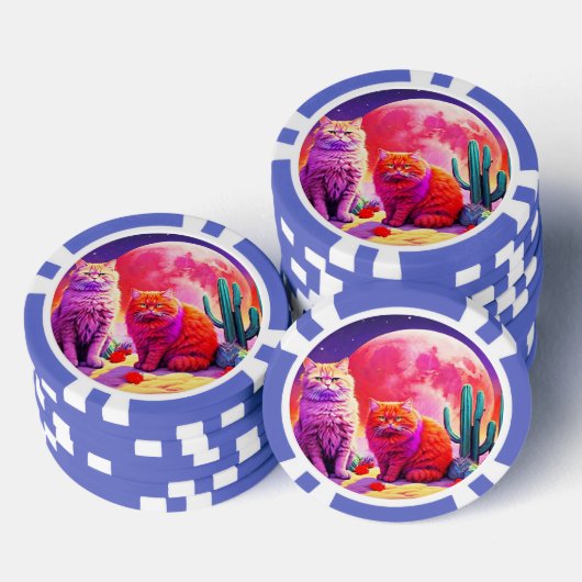 Lucky Poker Chips for Cat Lovers (Stapel)