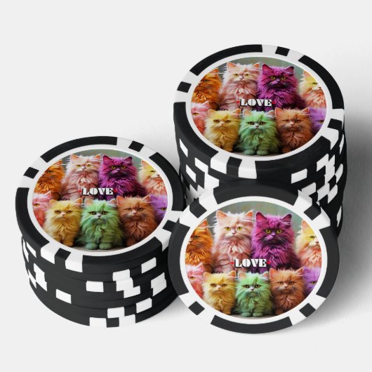 Lucky Poker Chips for Cat Lovers  (Stapel)
