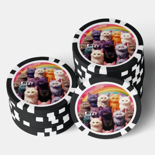 Lucky Poker Chips for Cat Lovers (Stapel)