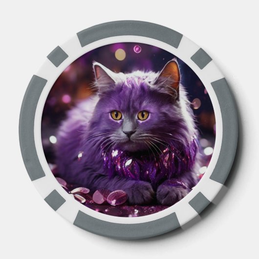 Lucky Poker Chips für Katzen Liebhaber (Rückseite)