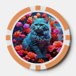 Lucky Poker Chips für Katzen Liebhaber