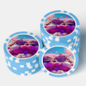 Lucky Poker Chips für Katzen Liebhaber (Stapel)