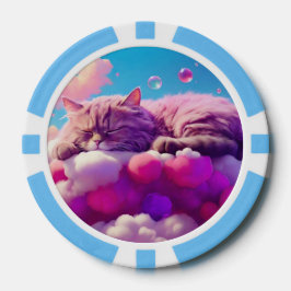 Lucky Poker Chips für Katzen Liebhaber