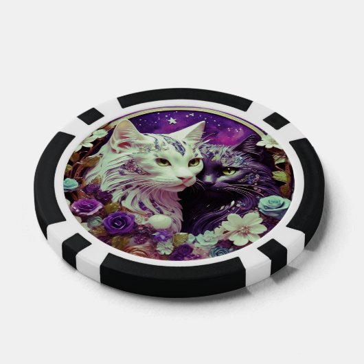 Lucky Poker Chips für Katzen Liebhaber (Einzeln)