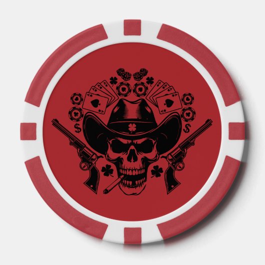 Lucky Poker Skull Pokerchips (Vorderseite)