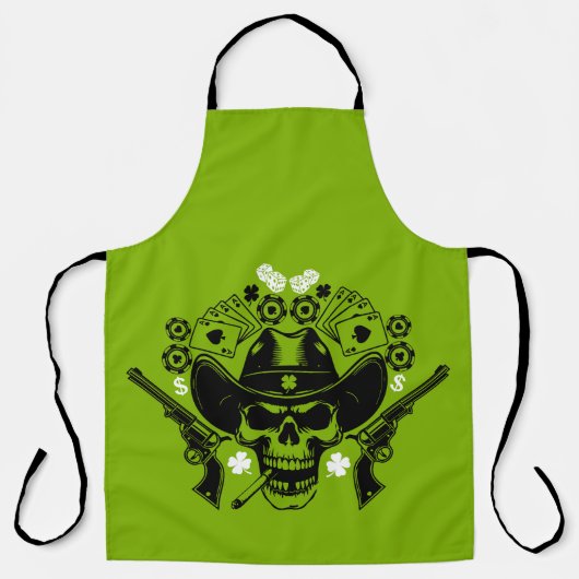 Lucky Poker Skull Schürze (Vorderseite)