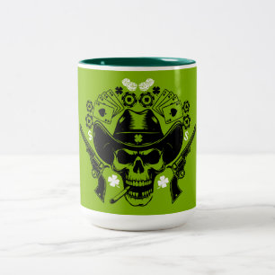Lucky Poker Skull Zweifarbige Tasse