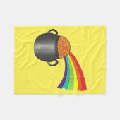 Lucky Pot of Gold Rainbow St Patrick's Day Fleecedecke (Vorderseite (Horizontal))