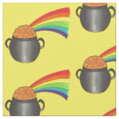 Lucky Pot of Gold Rainbow St. Patrick's Day Stoff (Nahaufnahme)