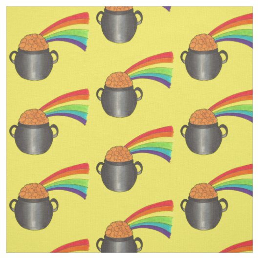 Lucky Pot of Gold Rainbow St. Patrick's Day Stoff (Muster)