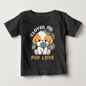 Lucky Pup mit Clover - St. Patrick's Day Gift Baby T-shirt (Vorderseite)