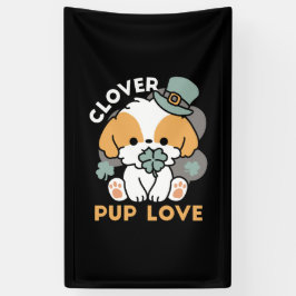Lucky Pup mit Clover - St. Patrick's Day Gift Banner