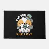 Lucky Pup mit Clover - St. Patrick's Day Gift Fußmatte (Vorderseite)
