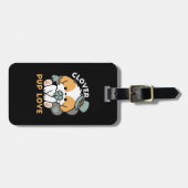 Lucky Pup mit Clover - St. Patrick's Day Gift Gepäckanhänger (Vorderseite horizontal)