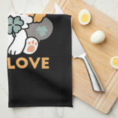 Lucky Pup mit Clover - St. Patrick's Day Gift Geschirrtuch (Viertel Falte)