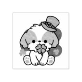Lucky Pup mit Clover - St. Patrick's Day Gift Gummistempel (Prägung)