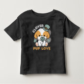 Lucky Pup mit Clover - St. Patrick's Day Gift Kleinkind T-shirt (Vorderseite)