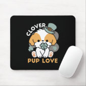 Lucky Pup mit Clover - St. Patrick's Day Gift Mousepad (Mit Mouse)