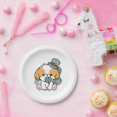 Lucky Pup mit Clover - St. Patrick's Day Gift Pappteller (Party)