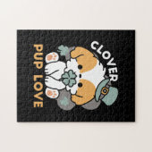 Lucky Pup mit Clover - St. Patrick's Day Gift Puzzle (Horizontal)