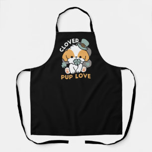 Lucky Pup mit Clover - St. Patrick's Day Gift Schürze
