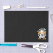 Lucky Pup mit Clover - St. Patrick's Day Gift Seidenpapier (Handwerk)