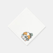 Lucky Pup mit Clover - St. Patrick's Day Gift Serviette (Ecke)