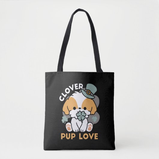 Lucky Pup mit Clover - St. Patrick's Day Gift Tasche (Vorderseite)