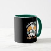 Lucky Pup mit Clover - St. Patrick's Day Gift Tasse (VorderseiteRechts)