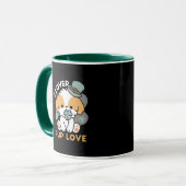 Lucky Pup mit Clover - St. Patrick's Day Gift Tasse (Vorderseite Links)