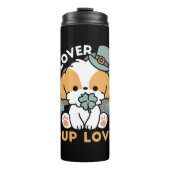 Lucky Pup mit Clover - St. Patrick's Day Gift Thermosbecher (Vorderseite)