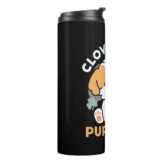 Lucky Pup mit Clover - St. Patrick's Day Gift Thermosbecher (Nach links gedreht)