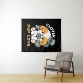 Lucky Pup mit Clover - St. Patrick's Day Gift Wandteppich (Beispiel (Horizontal))