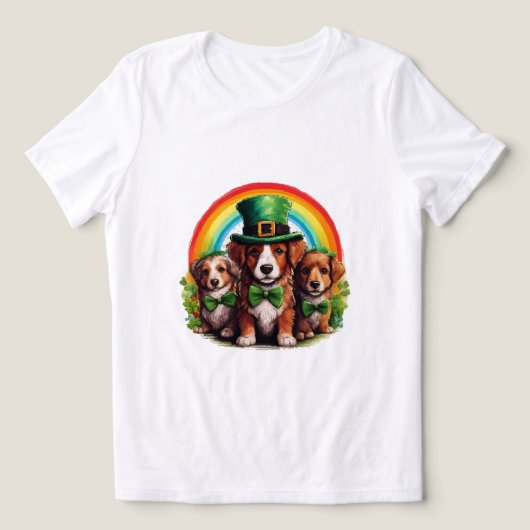 Lucky Pup Parade Tri-Blend Shirt (Design Vorderseite)