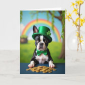 Lucky Puppy Shamrock Card Karte (Gelbe Blume)