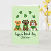 Lucky Pups Happy St Patricks Card Karte (Gelbe Blume)