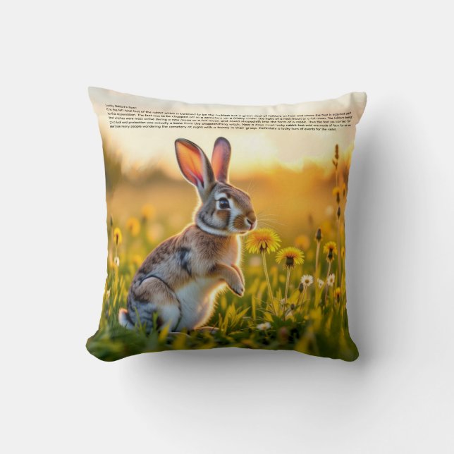 Lucky Rabbit Foot  Kissen (Vorderseite)