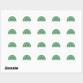 Lucky Rainbow Clover - St. Patrick's Day Geometric Runder Aufkleber (Blatt)