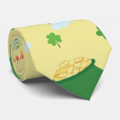 Lucky Rainbow Gold Coin St. Patrick's Day Geschenk Krawatte (Gerollt)