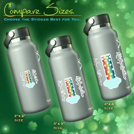 Lucky Rainbow mit Namensaufkleber Aufkleber