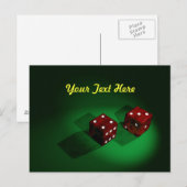 Lucky Red Dice Postcard Postkarte (Vorne/Hinten)