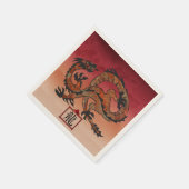 Lucky Red Dragon, 龙 Serviette (Ecke)