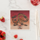Lucky Red Dragon, 龙 Serviette (Beispiel)