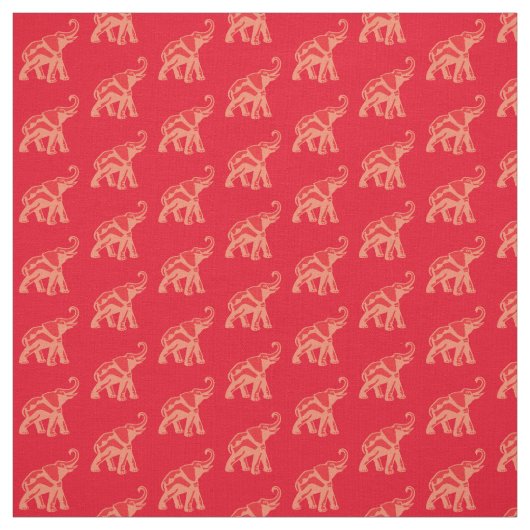 Lucky Red Elefant Stoff (Muster)