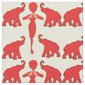 Lucky Red Elefant Stoff (Nahaufnahme)