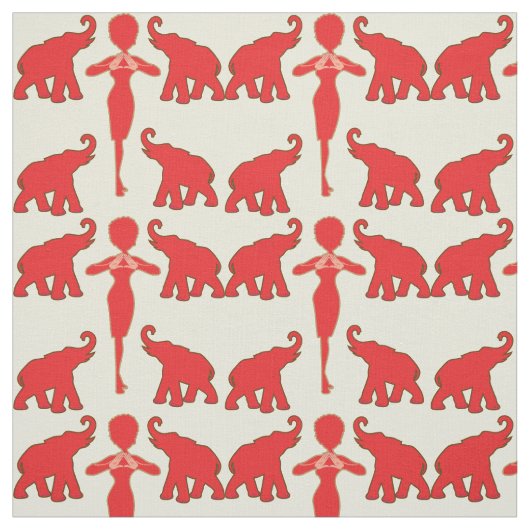 Lucky Red Elefant Stoff (Muster)