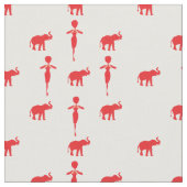 Lucky Red Elefant Stoff (Nahaufnahme)