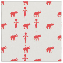 Lucky Red Elefant Stoff