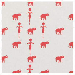 Lucky Red Elefant Stoff